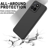 Honor X5b/X5b Plus Flydende silikone cover med håndrem - sort