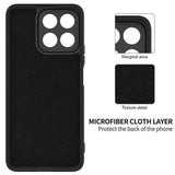 Honor X5b/X5b Plus Flydende silikone cover med håndrem - sort