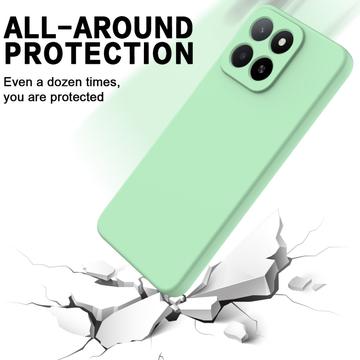 Honor X5b/X5b Plus Flydende silikone cover med håndrem - grøn