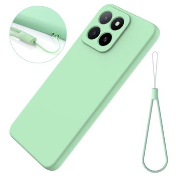 Honor X5b/X5b Plus Flydende silikone cover med håndrem - grøn