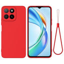 Honor X5b/X5b Plus Flydende silikone cover med håndrem - rød