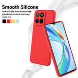 Honor X5b/X5b Plus Flydende silikone cover med håndrem - rød
