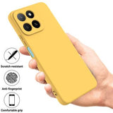 Honor X5b/X5b Plus Flydende silikone cover med håndrem - gul