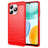 Honor X5c/X5c Plus Børstet TPU Cover - Karbonfiber - rød