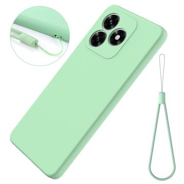 Honor X5c/X5c Plus/Play10A Flydende silikone cover med håndrem - grøn
