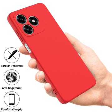 Honor X5c/X5c Plus/Play10A Flydende silikone cover med håndrem - rød