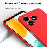 Honor X5c/X5c Plus/Play10A Flydende silikone cover med håndrem - rød