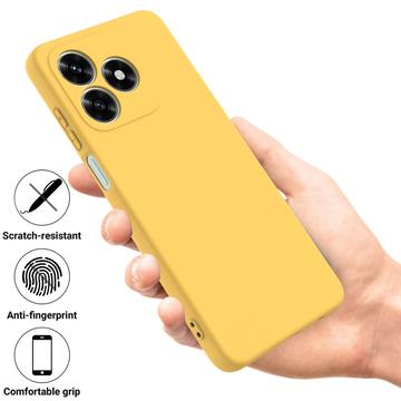 Honor X5c/X5c Plus/Play10A Flydende silikone cover med håndrem - gul