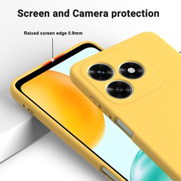 Honor X5c/X5c Plus/Play10A Flydende silikone cover med håndrem - gul