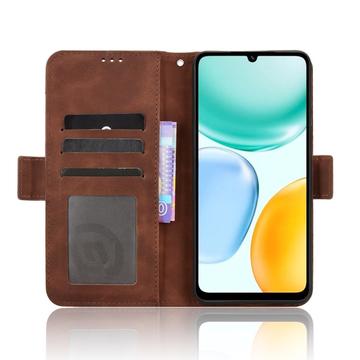 Honor X5c Plus Kortholder Pung Etui - Brun