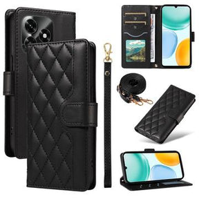 Honor X5c Plus Luksus Vatteret Pung - sort