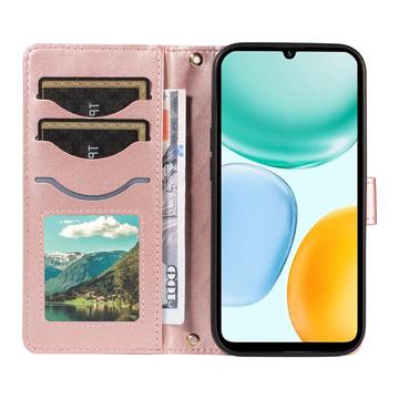Honor X5c Plus Luksus Vatteret Pung - rosaguld
