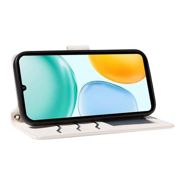 Honor X5c Plus Luksus Vatteret Pung - hvid
