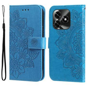 Honor X5c Plus Mandala Series Etui med Pung - Blå