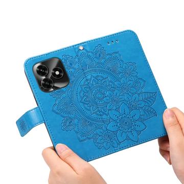 Honor X5c Plus Mandala Series Etui med Pung - Blå