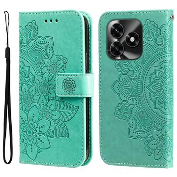 Honor X5c Plus Mandala Series Etui med Pung - Grøn