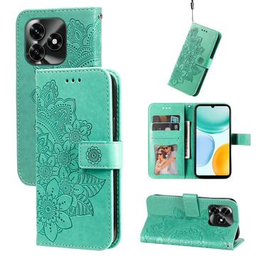 Honor X5c Plus Mandala Series Etui med Pung - Grøn
