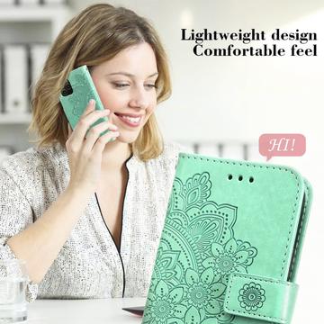 Honor X5c Plus Mandala Series Etui med Pung - Grøn
