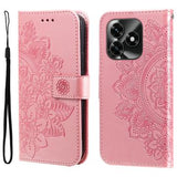 Honor X5c Plus Mandala Series Etui med Pung - Pink