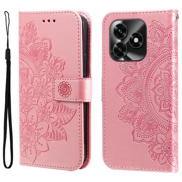 Honor X5c Plus Mandala Series Etui med Pung - Pink