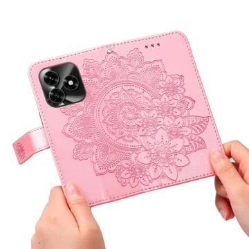 Honor X5c Plus Mandala Series Etui med Pung - Pink