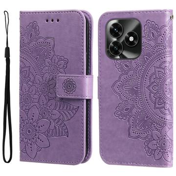 Honor X5c Plus Mandala Series Etui med Pung - Lilla