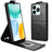 Honor X5c Plus lodret flip-etui med stativ - sort