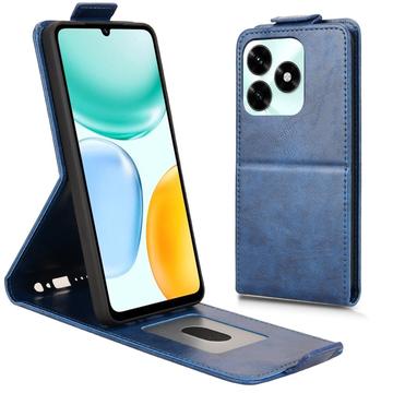 Honor X5c Plus lodret flip-etui med stativ - mørkeblå