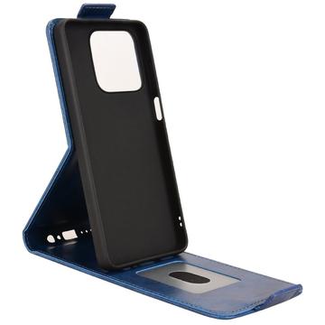 Honor X5c Plus lodret flip-etui med stativ - mørkeblå
