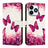 Honor X5c Plus Wonder Series pungetui - rosa sommerfugle