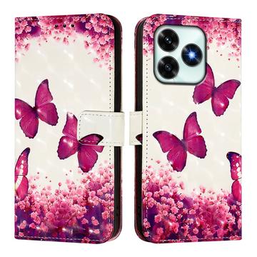 Honor X5c Plus Wonder Series pungetui - rosa sommerfugle