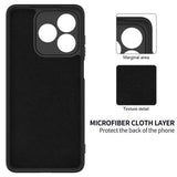 Honor X5d/X5d Plus Flydende silikone cover med håndrem - Sort