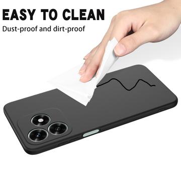 Honor X5d/X5d Plus Flydende silikone cover med håndrem - Sort