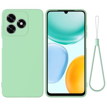 Honor X5d/X5d Plus Flydende silikone cover med håndrem - Grøn