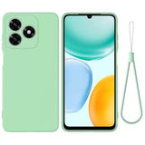 Honor X5d/X5d Plus Flydende silikone cover med håndrem - Grøn