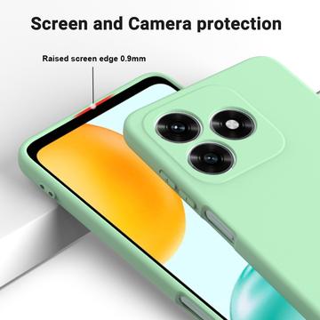 Honor X5d/X5d Plus Flydende silikone cover med håndrem - Grøn