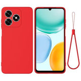 Honor X5d/X5d Plus Flydende silikone cover med håndrem - Rød