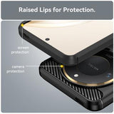 Honor X60 Børstet TPU Cover - Karbonfiber - Sort