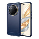 Honor X60 Pro Børstet TPU Cover - Karbonfiber - Blå