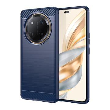Honor X60 Pro Børstet TPU Cover - Karbonfiber - Blå
