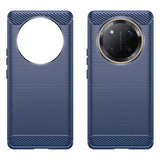 Honor X60 Pro Børstet TPU Cover - Karbonfiber - Blå