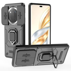 Honor X60 Pro Roterende Ring Hybrid Cover med Kameraskjold - Sort