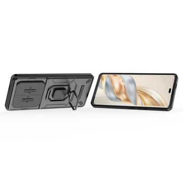 Honor X60 Pro Roterende Ring Hybrid Cover med Kameraskjold - Sort