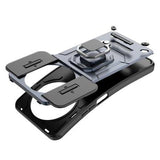 Honor X60 Pro Roterende Ring Hybrid Cover med Kameraskjold - Sort