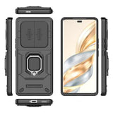 Honor X60 Pro Roterende Ring Hybrid Cover med Kameraskjold - Sort