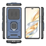 Honor X60 Pro Roterende Ring Hybrid Cover med Kameraskjold - Blå