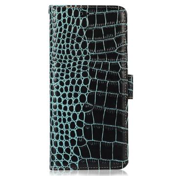 Honor X6b Crocodile Series Læderpung med RFID - Grøn