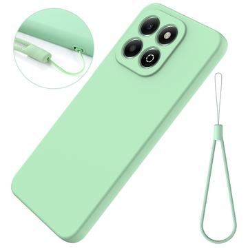 Honor X6b Liquid Silikone Cover med Strop - Grøn