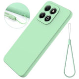 Honor X6b Liquid Silikone Cover med Strop - Grøn