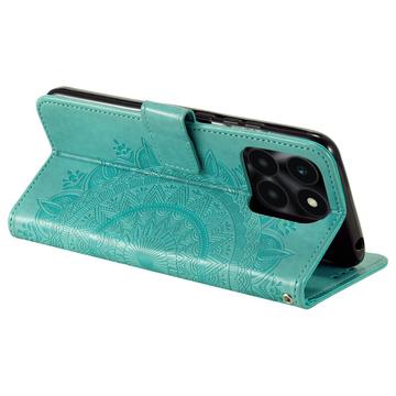 Honor X6b Mandala Series Etui med Pung - Grøn